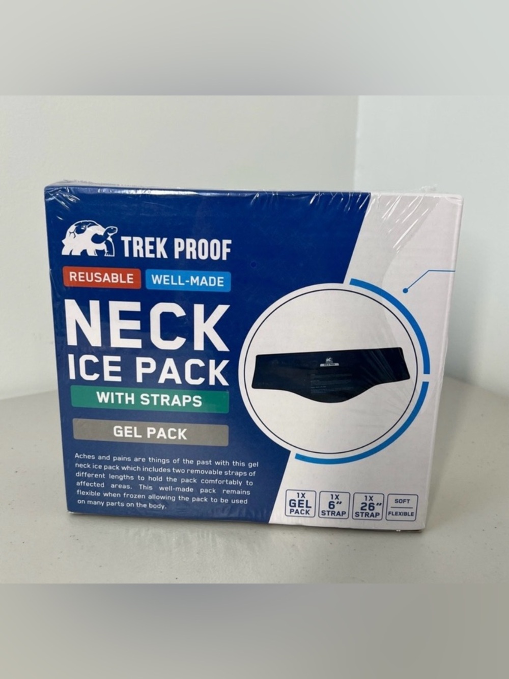 New Sealed Trek Proof Ice Pack Reusable Cold Therapy Gel Neck Wrap
